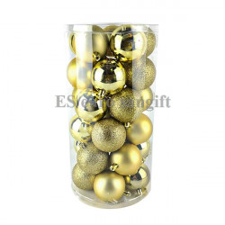 Set Globuri De Craciun - Gold - 4cm - 30pcs Vs-jnpba-430/gold