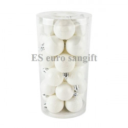 Set Globuri De Craciun - White - 4cm - 30pcs Vs-jnpba-430-white