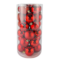 Set Globuri De Craciun - Red - 4cm - 30pcs Vs-jnpba-430-red