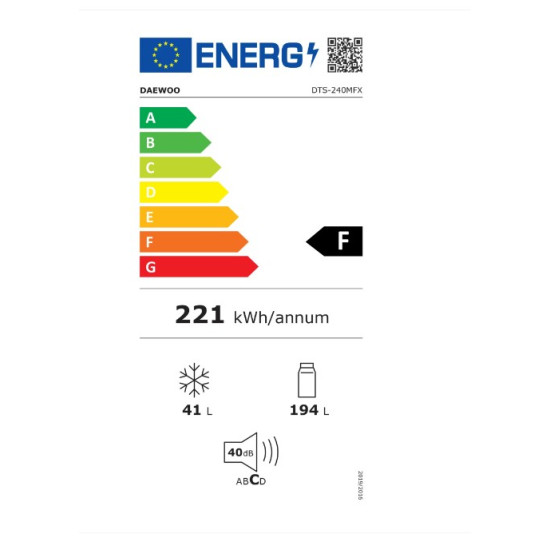 Frigider Cu 2 Usi Daewoo Dts-240mex 235l 159cm Clasa E Inox Frigider Cu 2 Usi Daewoo Dts-240mex 235l 159cm Clasa E Inox
