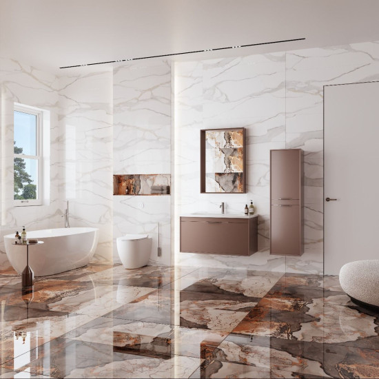 Gresie Portelanata Regata Calacutta Gold Glossy 120x60 Cm Rectificata Interior/exterior (1.44 Mp/cut)