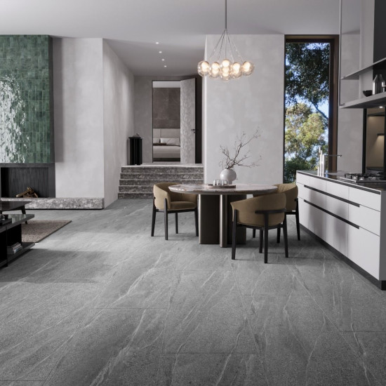Gresie Portelanata Regata Grainy Grey Matt 120x60 Cm Rectificata Interior/exterior (1.44 Mp/cut)