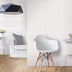 Gresie Portelanata Cesarom Materika Alb Brick 60x30 Cm 6060-0228 Interior (1.26 Mp/cut)