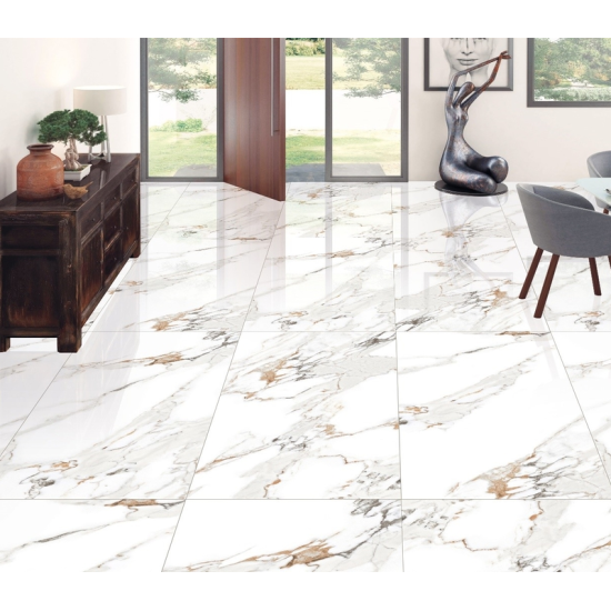 Gresie Portelanata Dunca Aspire Gold Glossy 120x60 Cm Cal I Rectificata Interior/exterior (2.16 Mp/cut)