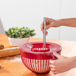 Bol Mixare Cu Capac  Plastic  21 Cm Hr-ql-mbl3