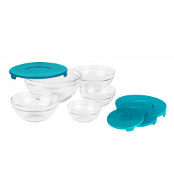 Set 5 Boluri De Sticla Cu Capac