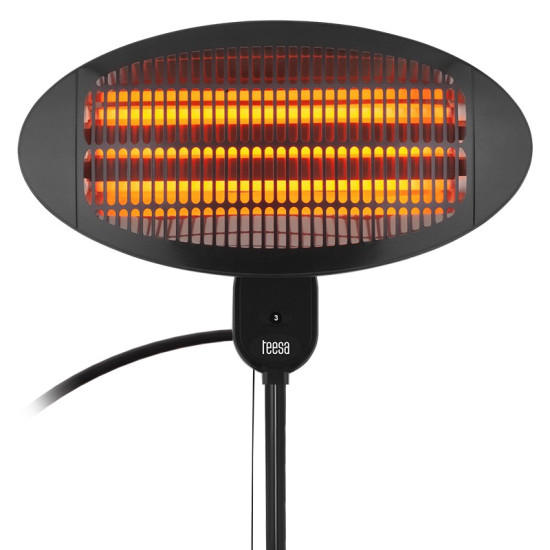 Incalzitor De Terasa Electric Teesa Infrarosu Quartz Ipx4 Max 2000w Tsa8050