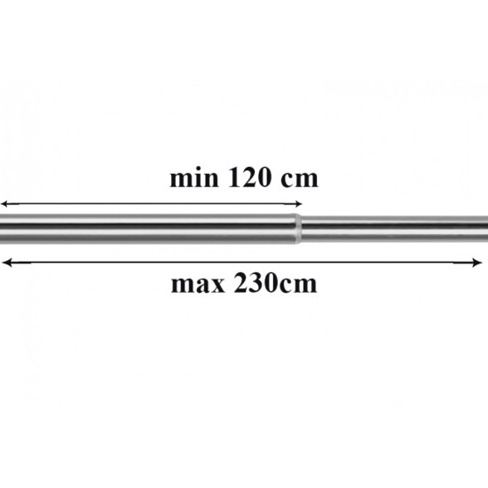 Kit Galerie Metalica Simpla Ext.nichel Satinat 120-230cm 16/19mm Sfera Kit Galerie Metalica Simpla Ext.nichel Satinat 120-230cm 16/19mm Sfera