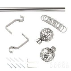 Kit Galerie Metalica Simpla Ext.nichel Satinat 120-230cm 16/19mm Sfera