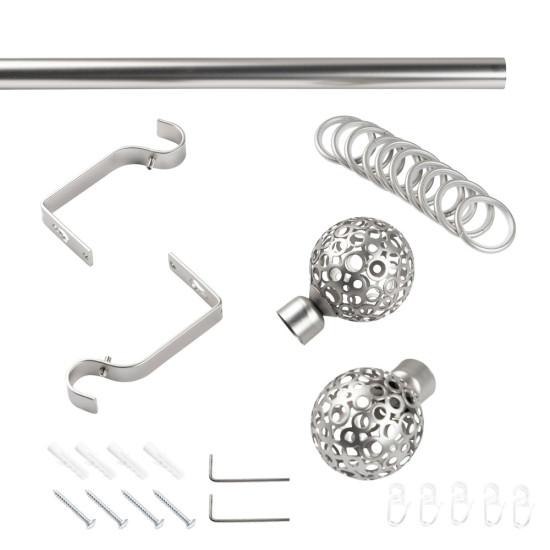 Kit Galerie Metalica Simpla Ext.nichel Satinat 120-230cm 16/19mm Sfera Kit Galerie Metalica Simpla Ext.nichel Satinat 120-230cm 16/19mm Sfera