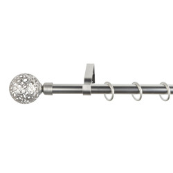 Kit Galerie Metalica Simpla Ext.nichel Satinat 120-230cm 16/19mm Sfera