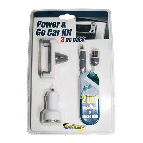 Kit Incarcator Auto + Suport Telefon Car Kit