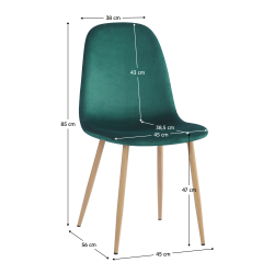 Scaun Tesatura De Catifea Smarald Lega New