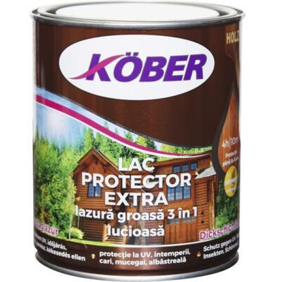 Lac Protector Extra Kober 3 In 1 Pt Lemn Int/ext Nuc Mediu 0.75 L