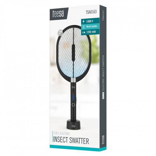 Paleta Electrica Swatter Lampa Uv Teesa Negru