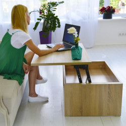 Masa Transformer Desk 91x41x40/60cm Sonoma