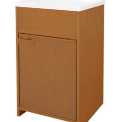 Pachet Masca Bucatarie Chiuveta Andreea Wenge Pvc 45x50x82cm+lavoar 60x50 Cm Cu Ventil+sifon Alb Marmorat Exterior