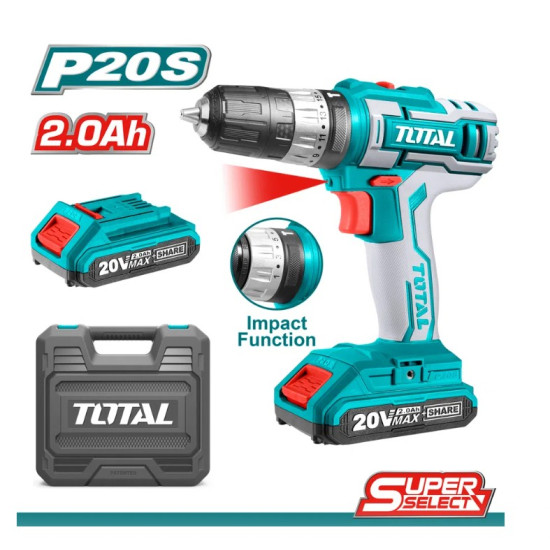 Masina De Gaurit Cu Percutie Si Acumulator 20v 2ah Tidli200215
