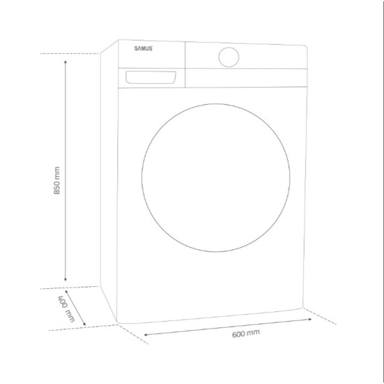 Masina De Spalat Rufe Samus Wsadi-7123 7kg 1200rpm Clasa A Alb