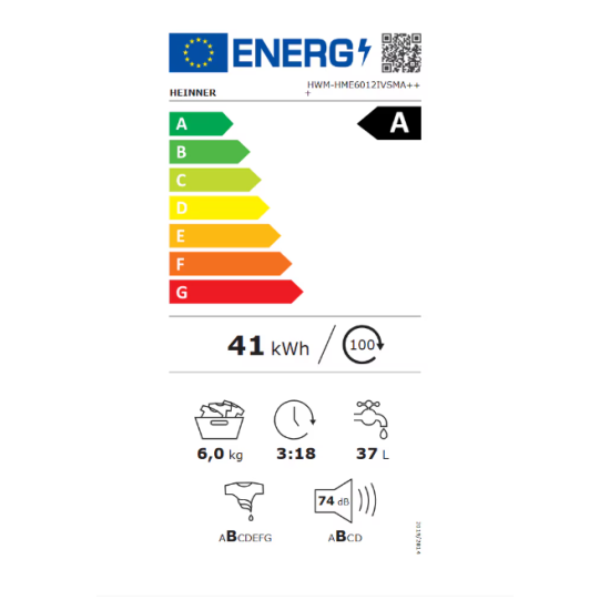 Masina De Spalat Slim Heinner Hwm-hme6012ivsma+++ 6kg 1200 Rpm Clasa A Alb