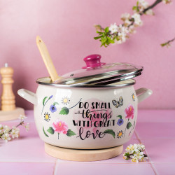 Oala Adanca Princ 22cm Cu Capac Din Sticla Spring Metalac