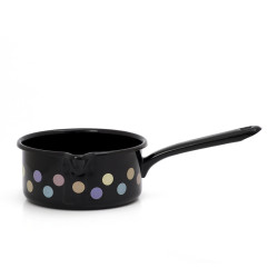 Cratita Emailata Clasica Cu Cioc 16 Pastel Dots Metalac