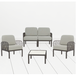 Mobilier Gradina Luna Sofa Antracit 4 Pers Ct043-2