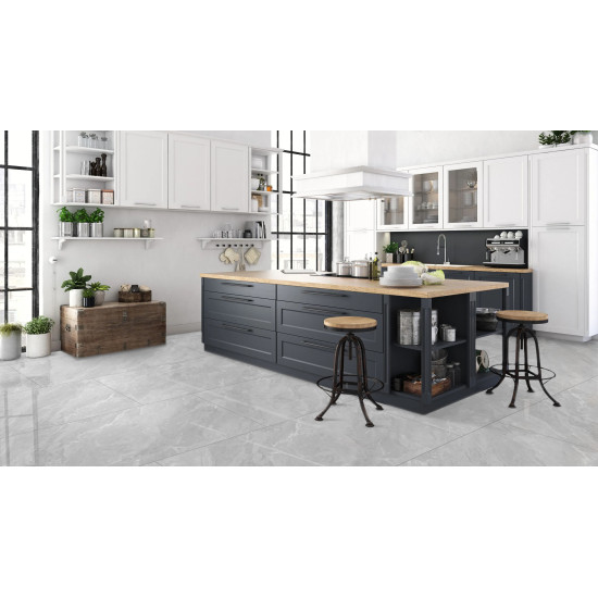 Gresie Portelanata Omega Gris Storico Lucios 120x60 Cm Rectificata Interior/exterior (1.44 Mp/cut) 48.96mp/pal