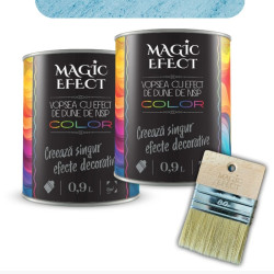 Pachet Magic Efect 1+1 Paint- Dune Blue Diamond 14 0.9l + Pensula