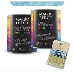Pachet Magic Efect 1+1 Paint- Dune Blue Diamond 14 0.9l + Pensula