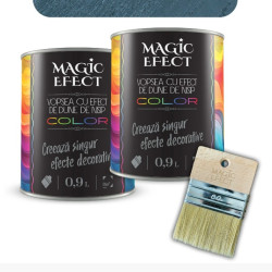 Pachet Magic Efect 1+1 Paint- Dune Electric Blue-27 0.9l + Pensula