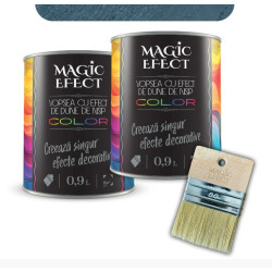 Pachet Magic Efect 1+1 Paint- Dune Electric Blue-27 0.9l + Pensula