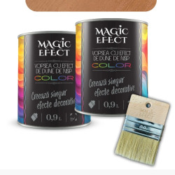 Pachet Magic Efect 1+1 Paint- Dune Shiny Copper-04 0.9l + Pensula