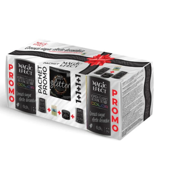 Pachet Magic Efect Pearl 1+1 + Glitter +pensula 0.9l