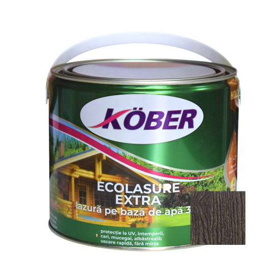 Pachet Promo Kober Ecolasure Extra Wenge 2.5l+impregnant Pt Lemn 0.75l