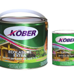 Pachet Promo Kober Ecolasure Extra Wenge 2.5l+impregnant Pt Lemn 0.75l