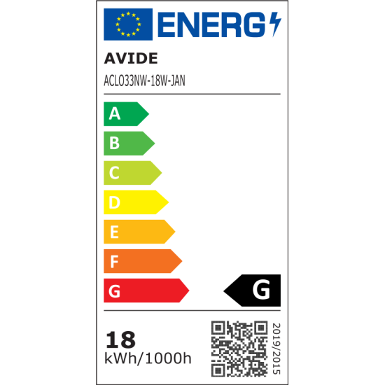 Plafoniera Led 18w 330*60mm Nw 4000k Janet Avide Oyster