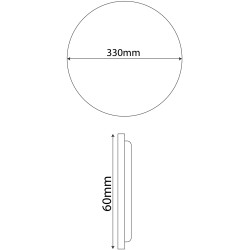 Plafoniera Led 18w 330*60mm Nw 4000k Janet Avide Oyster Plafoniera Led 18w 330*60mm Nw 4000k Janet Avide Oyster