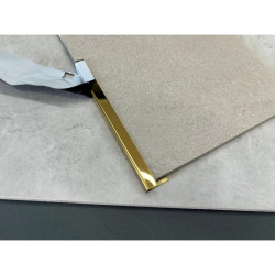 Profil Inox Colt Exterior Auriu 10mm X 2.7 M