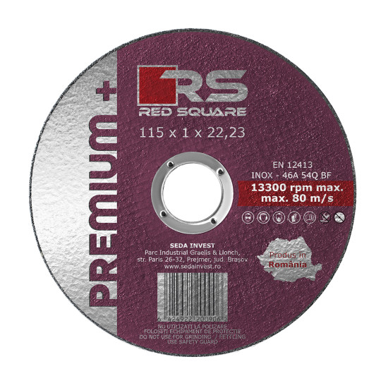 Disc Debitare Inox Red Square Premium 115x1.5mm Disc Debitare Inox Red Square Premium 115x1.5mm