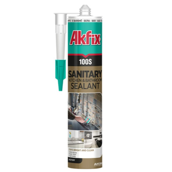 Silicon Sanitar 100% 280ml Transparent Akfix 100s Silicon Sanitar 100% 280ml Transparent Akfix 100s