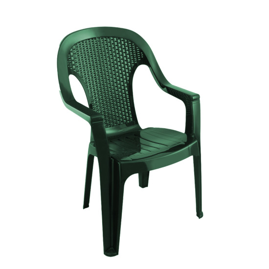 Scaun Valentina Ratan Verde  58cm X 57cm X H89cm