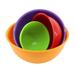 Set 4 Boluri Rotunde Din Plastic 0.5+1+2+3l