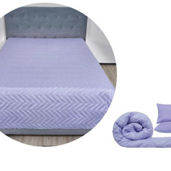 Set Coral Pilota 200x220cm + 2 Perne 50x70 Lavander Set Coral Pilota 200x220cm + 2 Perne 50x70 Lavander