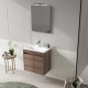 Set Mobilier Baie Mdf Cu Usi Suspendat Orka Lova 60 Cm Navaro + Lavoar Si Oglinda