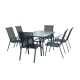 Set Mobilier Gradina Heinner Fiesta Stsm007 Masa Si 6 Scaune Otel Si Sticla