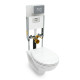 Set Simena Cu Vas Wc Suspendat Si Rezervor Incastrat+capac Pp Soft Close+ Buton De Actionare Dubla Crom