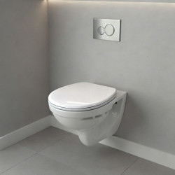 Set Simena Cu Vas Wc Suspendat Si Rezervor Incastrat+capac Pp Soft Close+ Buton De Actionare Dubla Crom