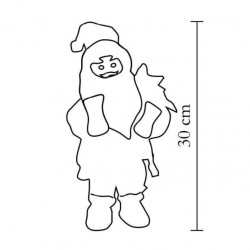 Figurina Mos Care Danseaza Si Canta 30 Cm Alb 4.5v