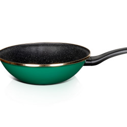 Tigaie Wok 28 Cm Verde Granit Metalac